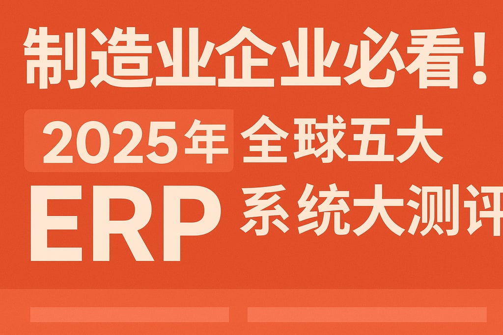 制造业企业必看！2025 年全球五大 ERP 系统大测评